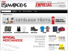 Tablet Screenshot of lojadeestampagens.com